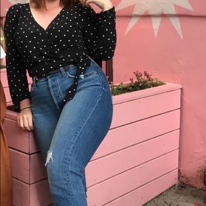 Hollister Cropped wrap top